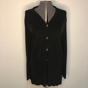 Black Buttoned Cardigan